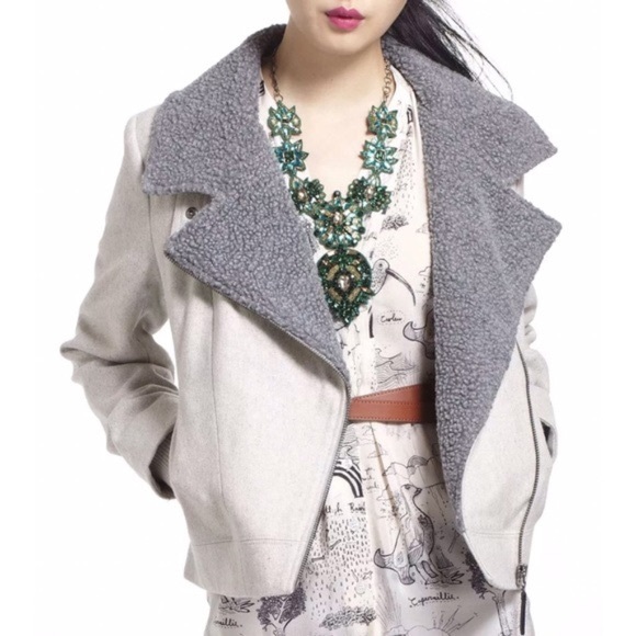 Anthropologie Jackets & Blazers - Cartonnier Wool Sherpa Motto Jacket